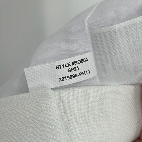 NWT J. Crew Womens White Relaxed Stretch Linen Blend Sydney Pant Size P12 - Picture 10 of 11